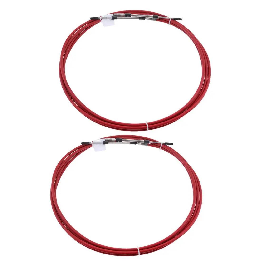 2Pcs 13Ft Outboard Marine Boat Motor Throttle Shift Control Cable Lever Fit for 10-32UNF Threaded Connectors 175mm Mini Stroke