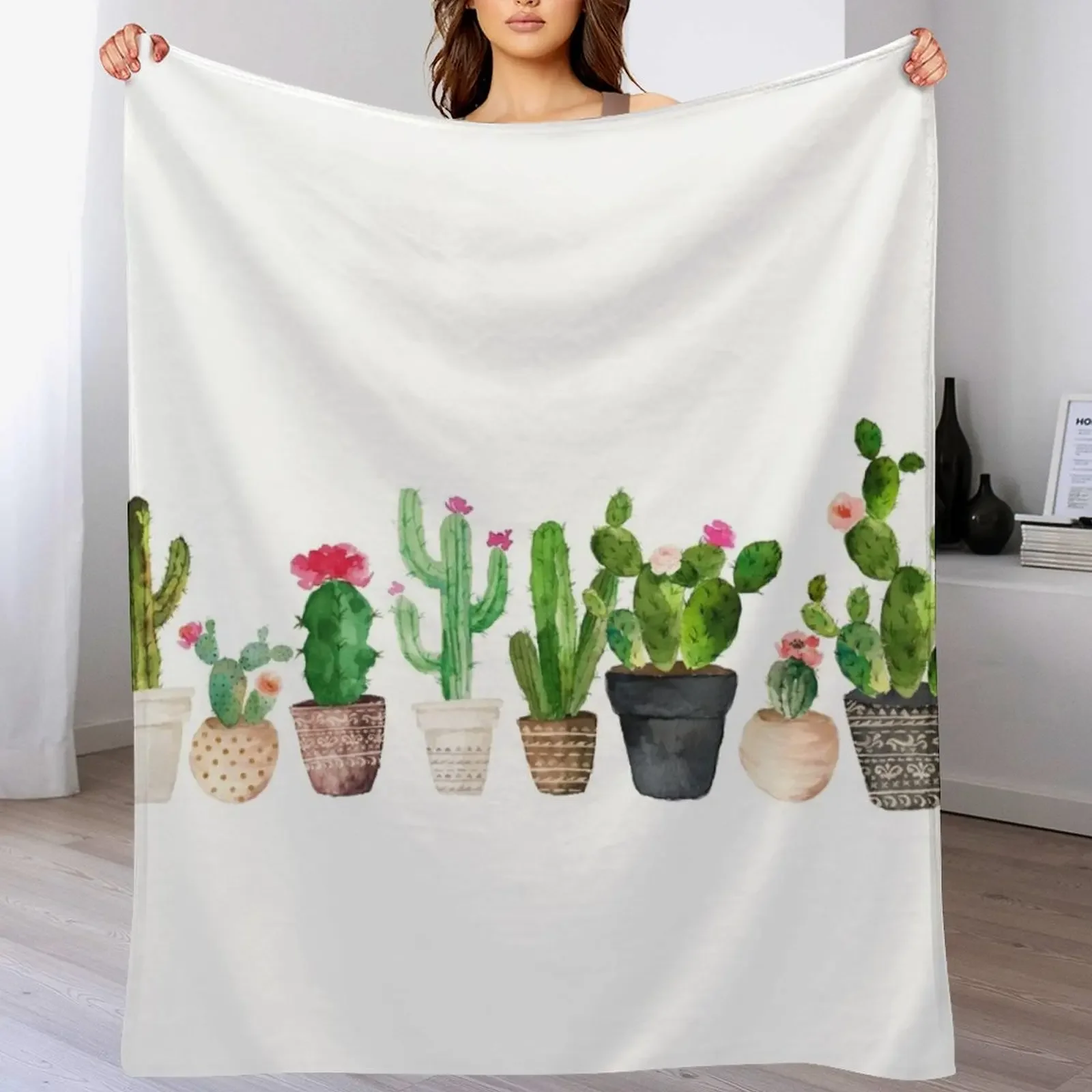 

Cactus Throw Blanket Summer Beddings manga Blankets