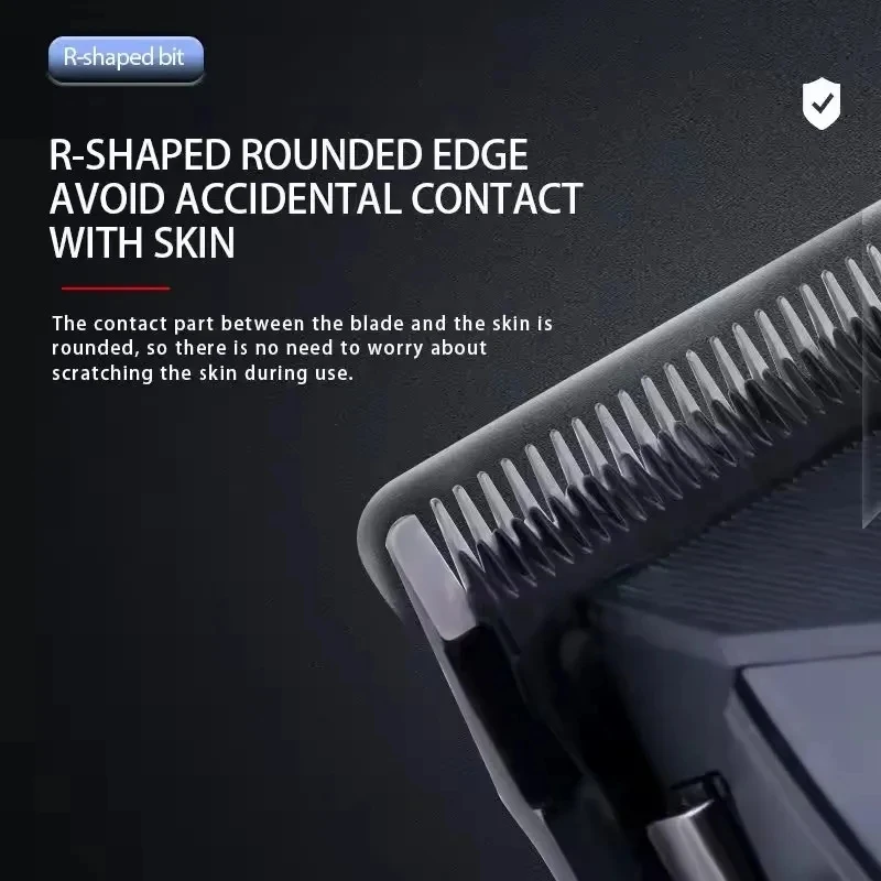 Kemei KM-1856 Men's Hair Clipper LED Display Cordless USB Interface Professional Hair Cutting Machine Hair Trimmer Haircut