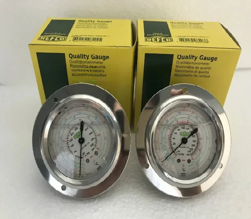 Swiss original import REFCO R22 waco pressure oil meter R134a refrigerant high Pressure pressure gauge