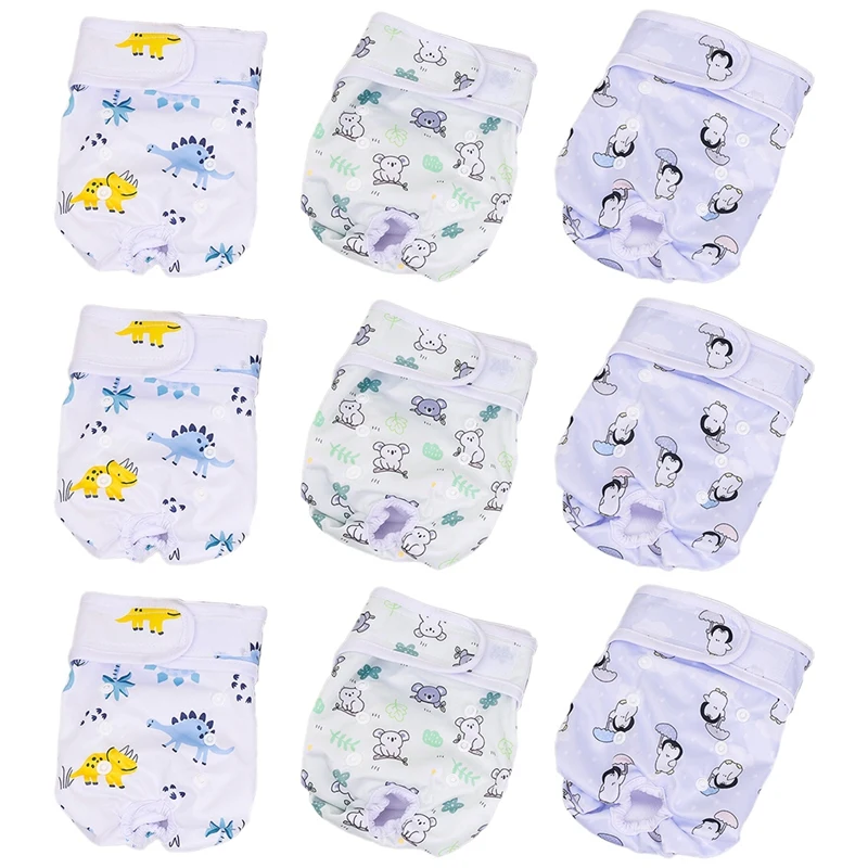 3Pcs Washable Dog Diapers Female Reusable Doggie Diapers, Puppy Diapers, For Period Heat Incontinence Puppy Training