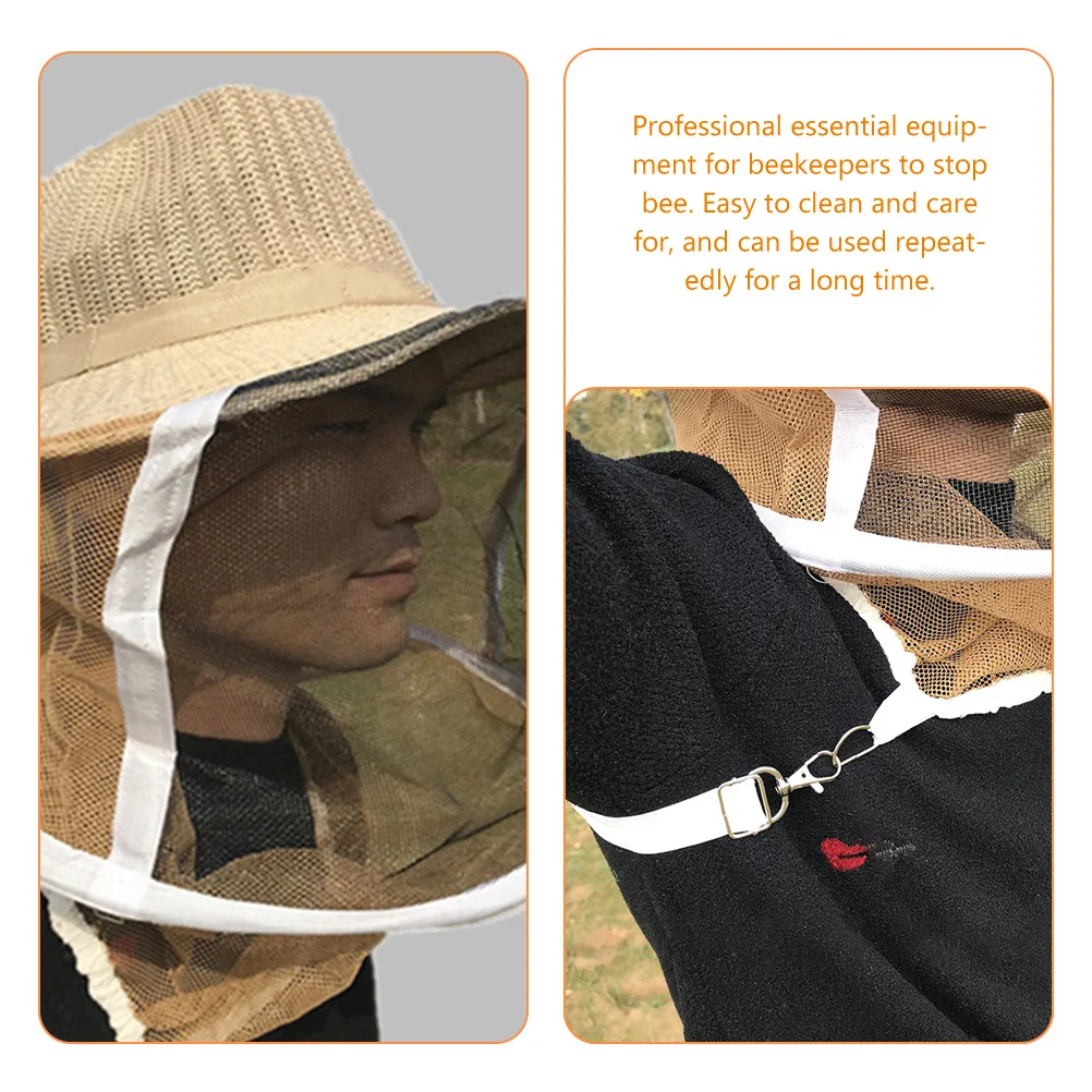 

1Set Beekeeping Veil Hat Gloves Proof Sheepskin Professional Wear-Resistant Portable Durable Easy Clean Reusable Long Sleeve