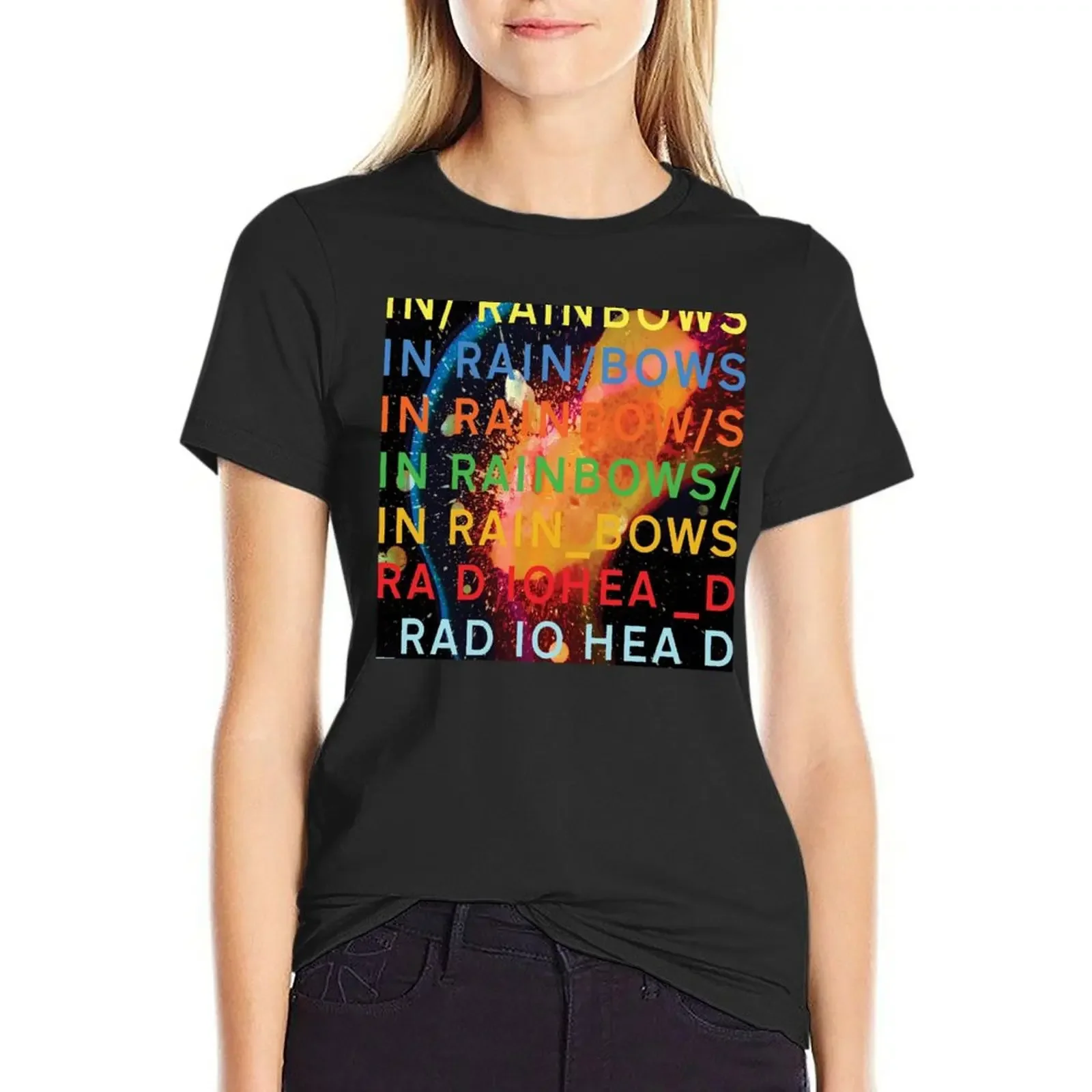 

Bends Ok Computer In Rainbows Pablo A Moon-Radio Kid a T-shirt female korean fashion tshirts woman