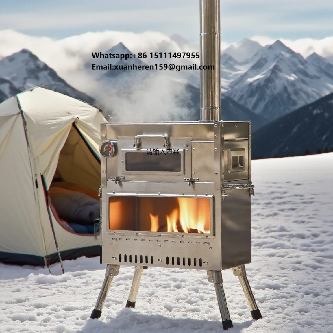 New Camping Outdoor Portable Multi-functional Stove with Chimney and Oven and Wood-burning Stove