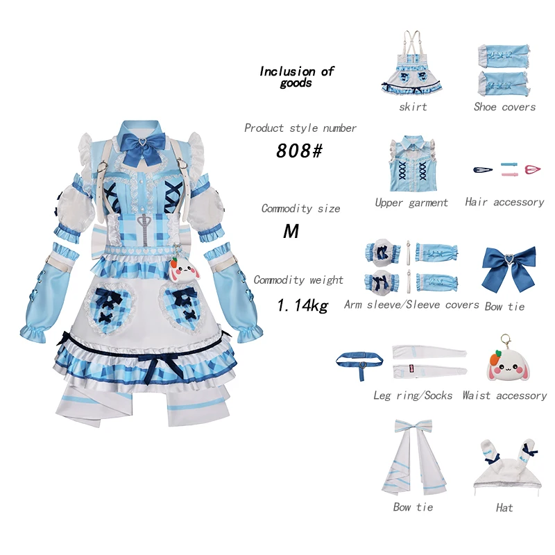 حلم بانج! حفلة فرقة الفتيات! أزياء كوراتا ماشيرو التأثيرية فستان لوليتا الحلو للنساء زي خادمة للهالوين كرنفال