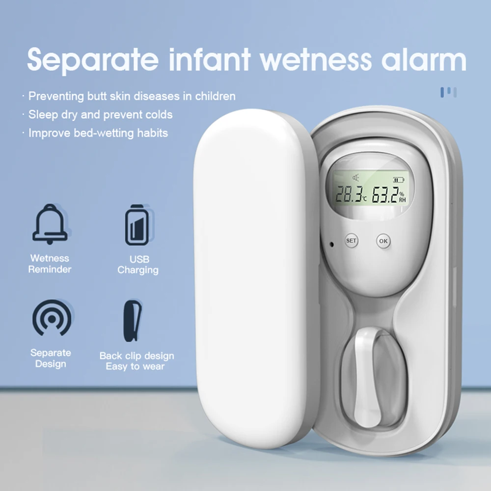 Wireless Bedwetting Alarm Pee Alarm with Receiver for Boys Grils Kids Potty Training Elder Care 10-20M Range Vibration Reminding