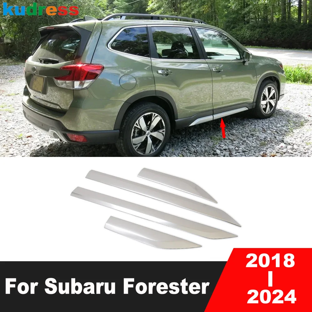 

Side Door Body Trim For Subaru Forester SK 2018-2020 2021 2022 2023 2024 Steel Door Panel Streamer Molding Strip Car Accessories