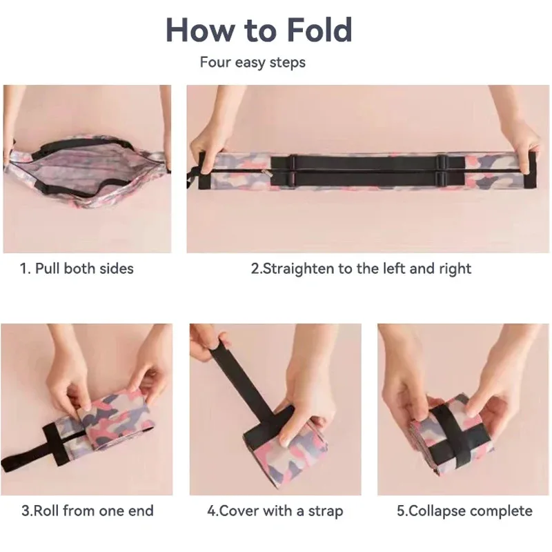 حقيبة تسوق قابلة للطي وقابلة لإعادة الاستخدام - حقيبة بقالة لتوفير المساحة لملابس السوبر ماركت والسفر والوجبات الخفيفة #2