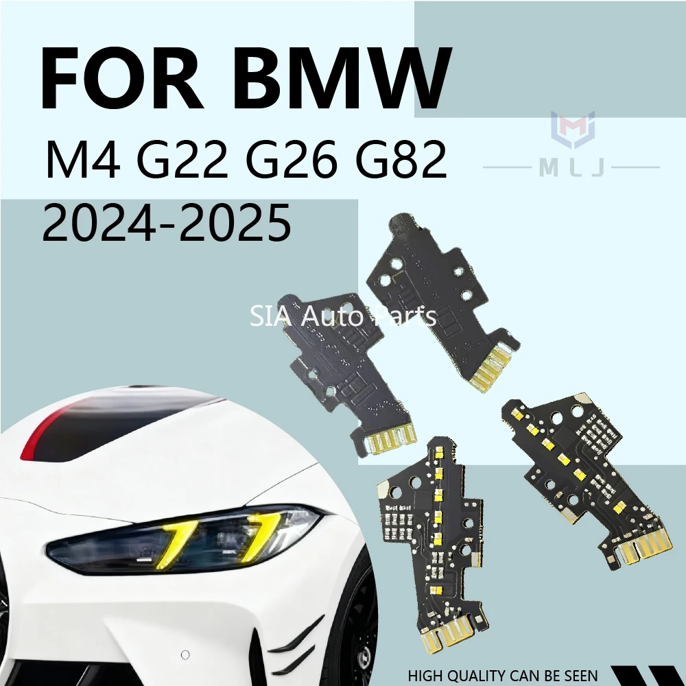 

NEW For BMW 2024-2025 M4 G22 G26 G82 headlight yellow LED angel eye daytime turn signal chips module lemon yellow light board