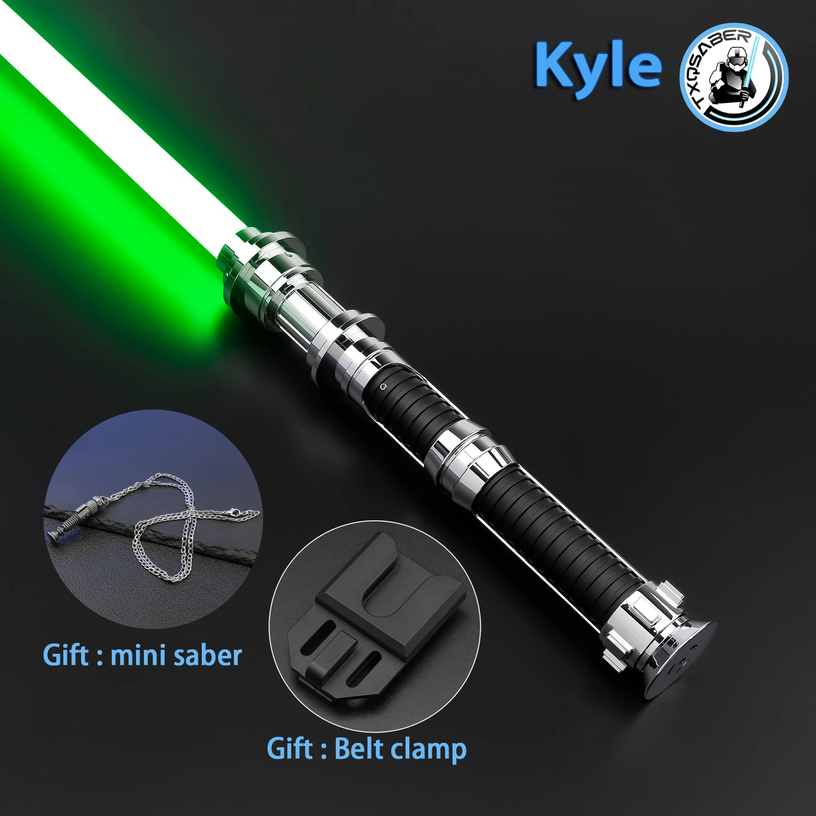 

TXQSTUDIO Lightsaber Heavy Dueling Kyle Katarn Laser sword Smooth Swing Gesture ignition Bluetooth SD Card For Adult Cosplay Toy