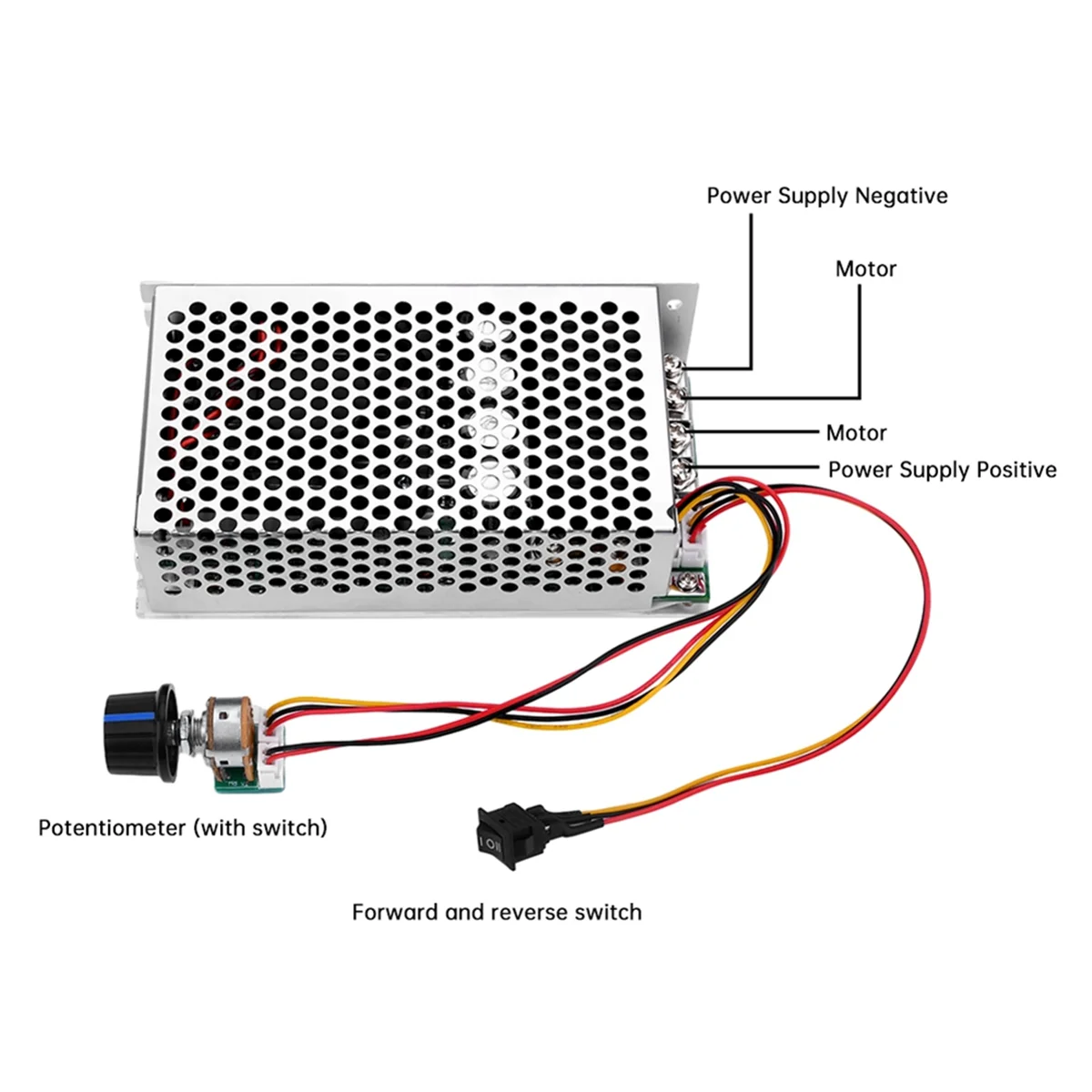 Nuovo regolatore di velocità del motore a spazzole DC DC10-50V 100A 3000W PWM DC programmabile controllato da PLC