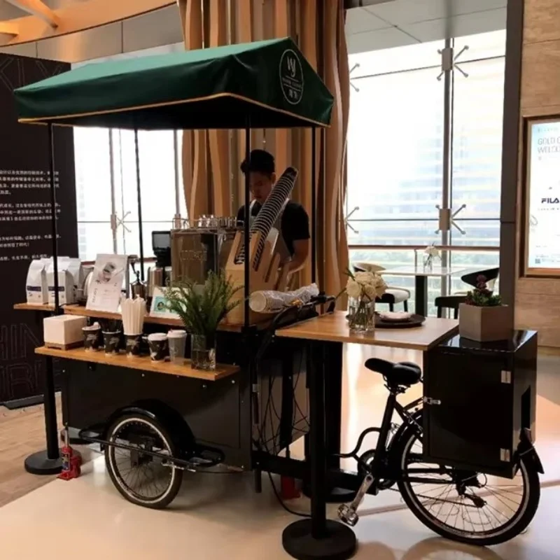 

mobile coffee bike electric tricycle coffee 3-wheel business bicycle