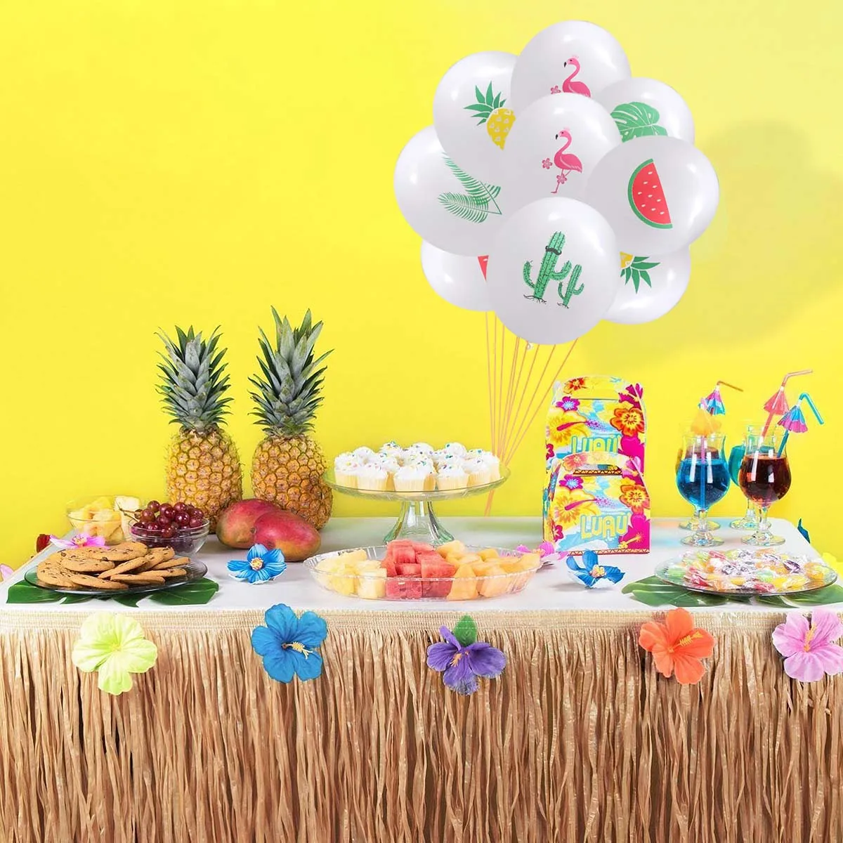 

10 Pcs Party Accessories Balloon Balloons Supplies Funny Hawaii Creative Flamingo