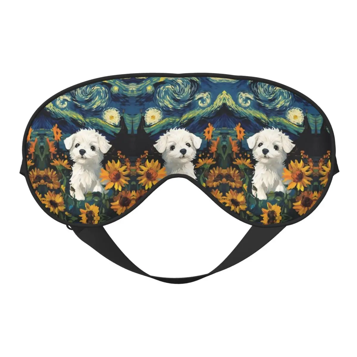 

Blossoms By Vincent Van Gogh Soft Eye Masks Sleep Blindfold Puppy Dog Art Animal Lunch Break Men Eyepatch Nap Health Eye Covers