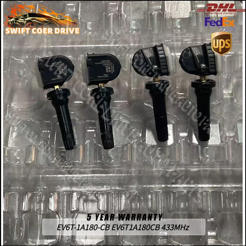 EV6T-1A180-CB EV6T1A180CB Sensor de Presión de Neumáticos TPMS de 433MHz para Ford B-Max C-Max Mondeo Kuga Grand C-Max Focus Fiesta