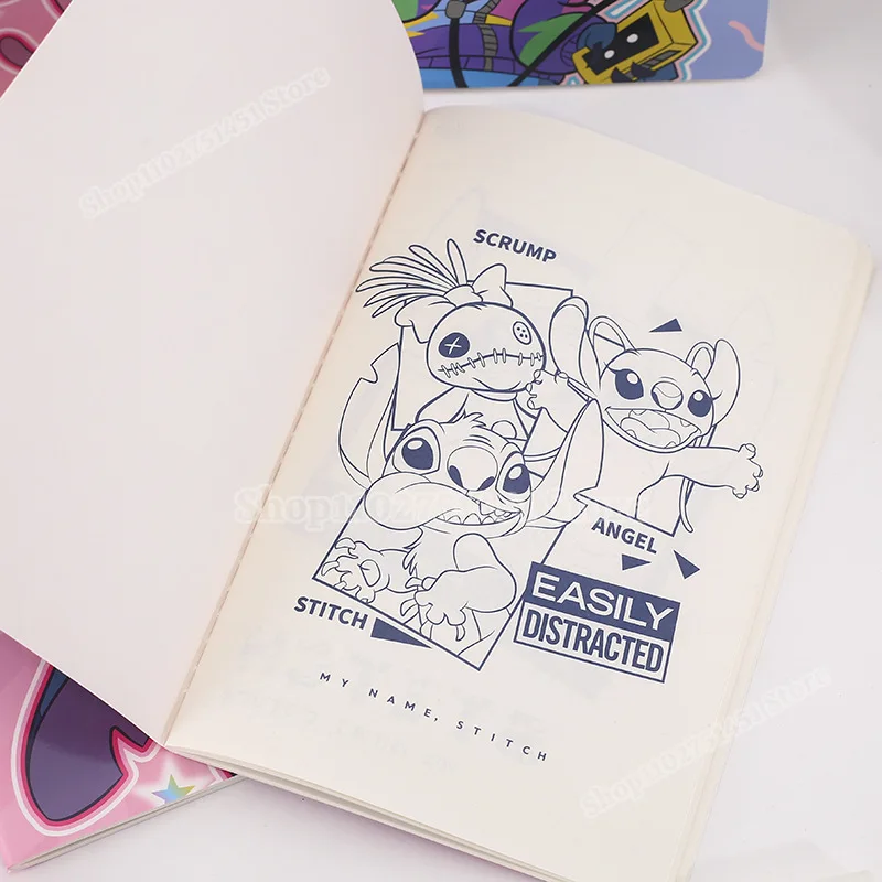 Śliczne notesy Disney Stitch Bloki do pisania dla dzieci Dziennik dla dzieci Planner Książki A5 Lilo & Stich Draft Diary Artykuły szkolne Prezent