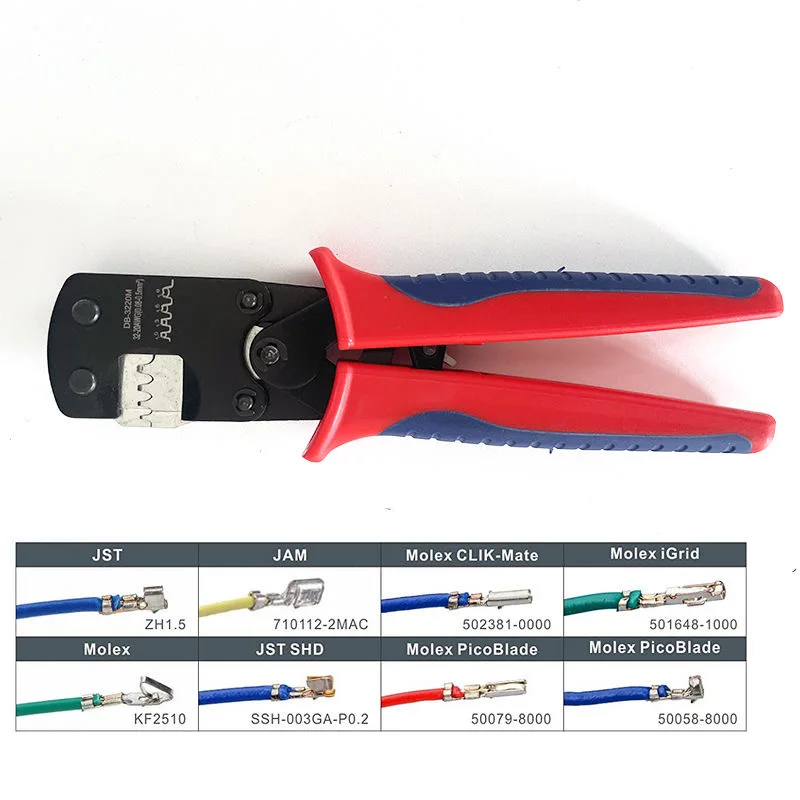 Crimping Plier for JST XH2.54/PH2.0/SM2.5/ZH1.5 DuPont Mini Crimping Tools 0.03-0.52mm²/32-20AWG