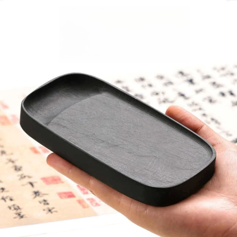 Luowen Inkstone Chinese Calligraphy Natural Stone Su Cloud for Sumi Brush Painting Use Home Office Study Art Writing Practice