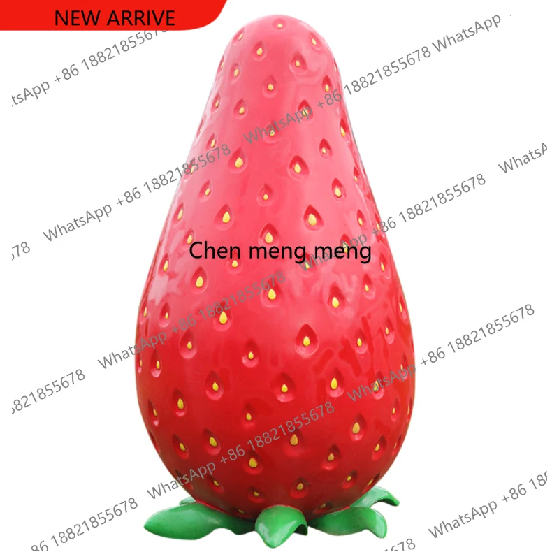 z183 simulation strawberry sculpture model picking garden fruit fishing shop entrance