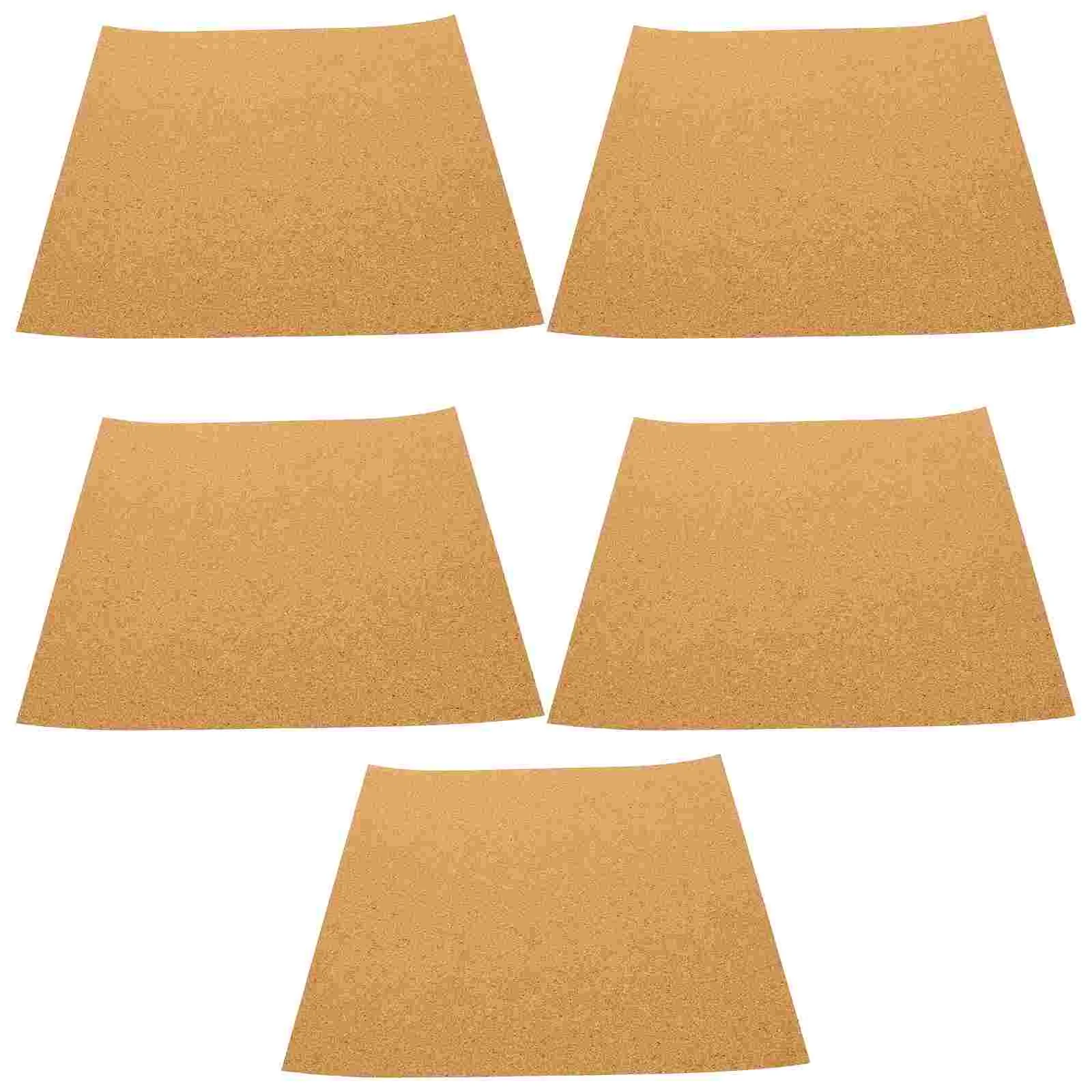 5 Pcs Corkboard Creative Bulletin Reminder Notice Boards for Walls Coasters Round Wood Office Work