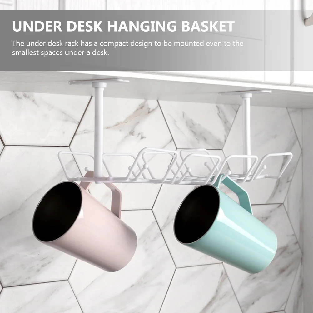 2Pcs Under Desk Cable Organizer Tray Durable Plastic Wire Management Rack for Home Office Use Under Table Cable Management