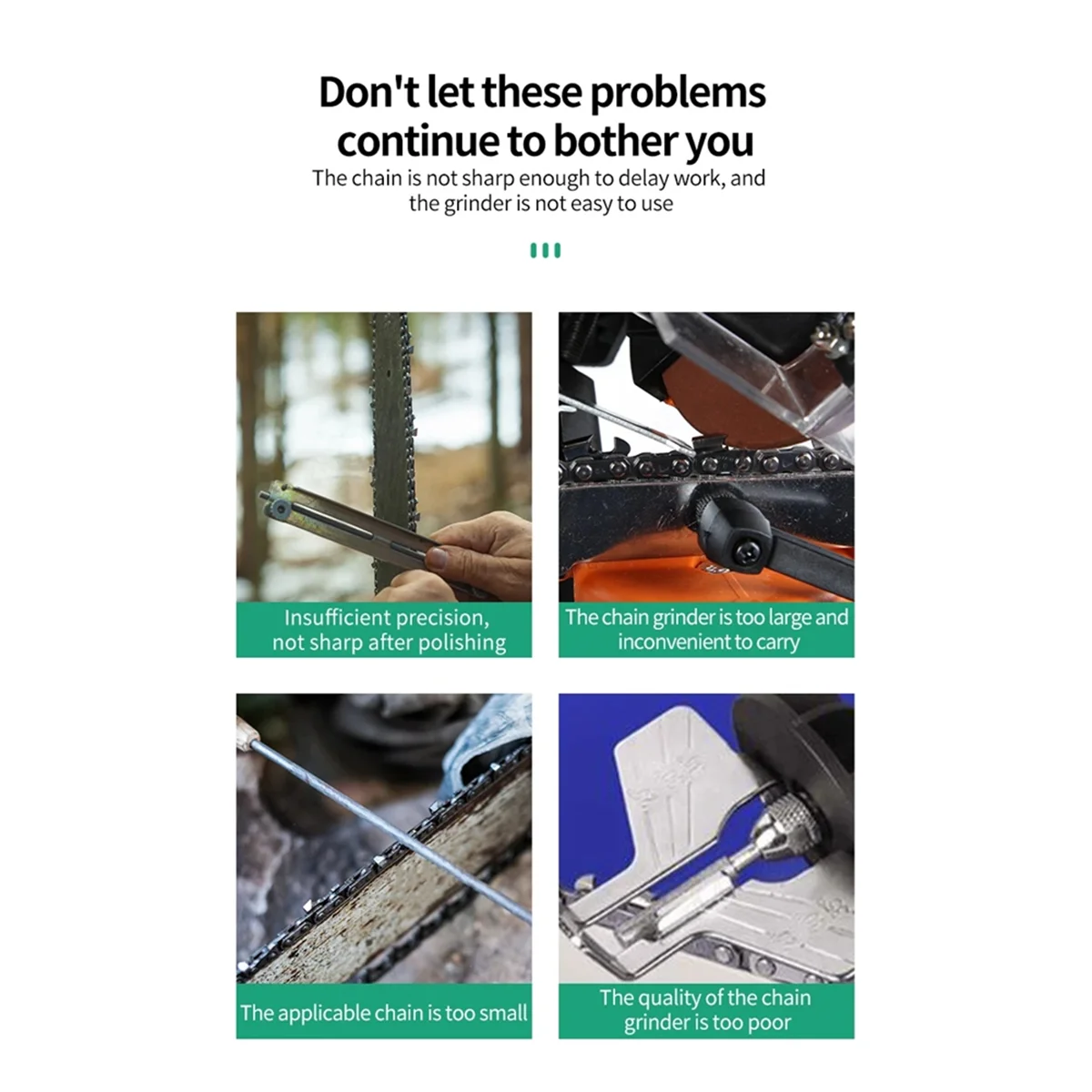 

A83Z точилка для бензопилы с ручкой, точильный камень для лезвия цепной пилы, напильник для деревообработки, абразивные инструменты, ручной инструмент