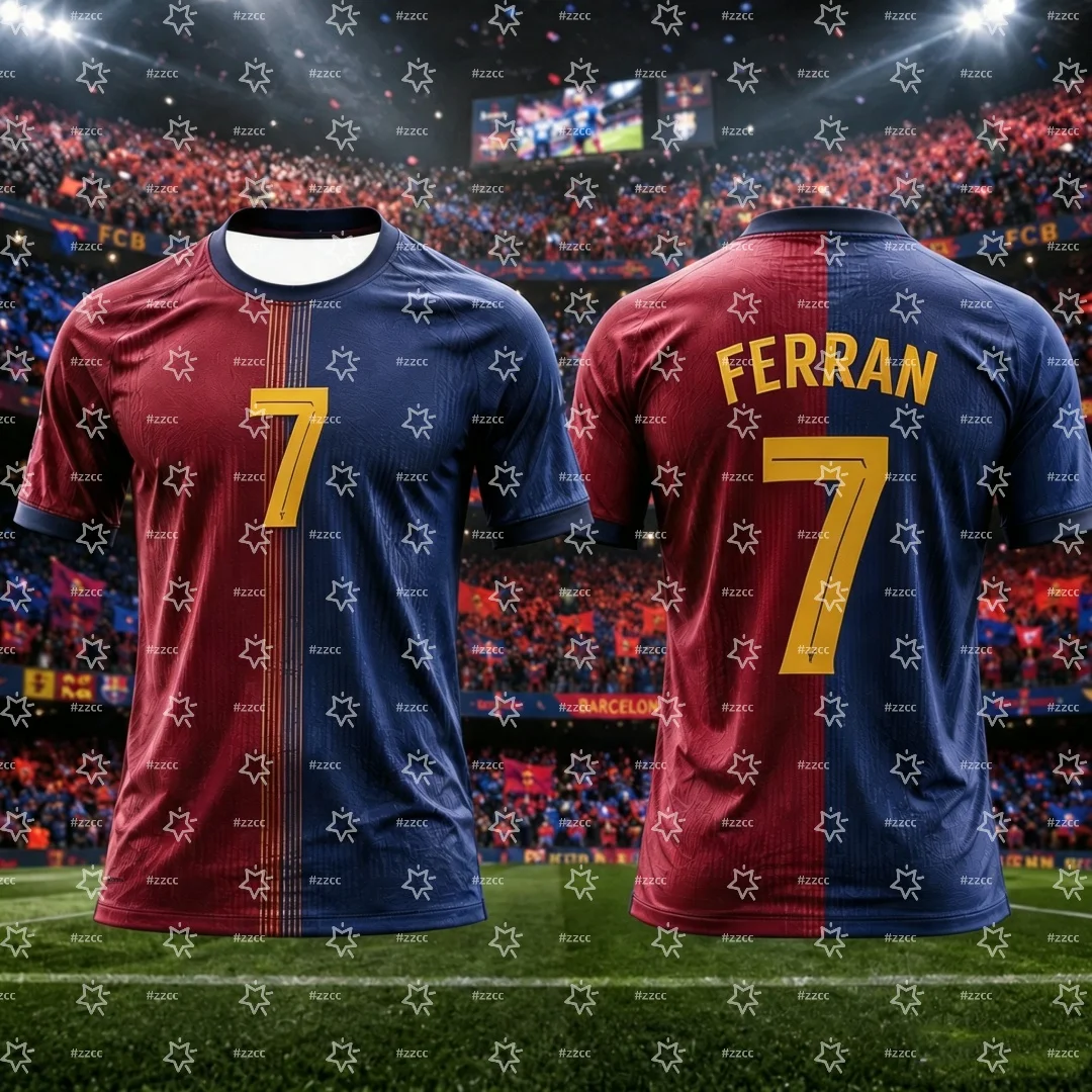 26-27 Spanien Spieltrikot Yamal, Raphinha, Fermín Fußballtrikot Sommer Sport Herren T-Shirt Kinderbekleidung Tee Y2k Damen ﻿ – Detail 5