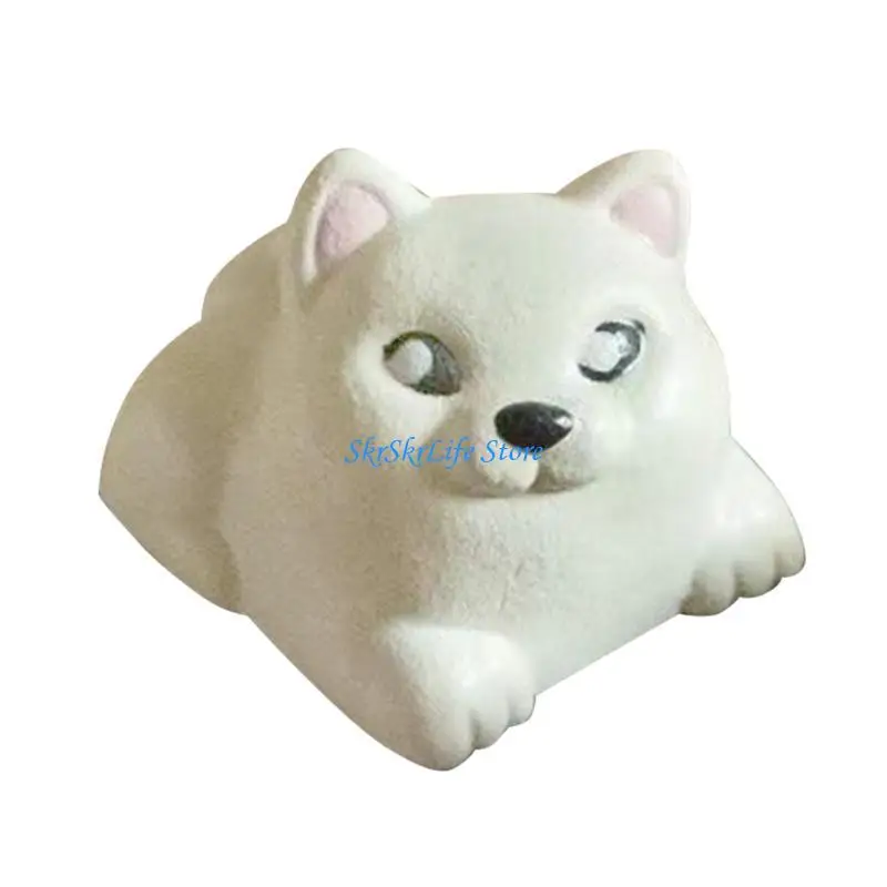 

E65E Resin Dog Keycap Handmade Game Keyboard Keycaps Enhances Typing Durability
