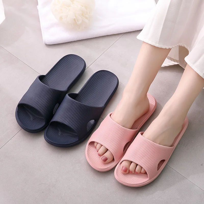 Summer Beach Eva Soft Sole Slide Sandals Leisure Men Ladies Indoor Bathroom Antislip Sandals Shoes Women Thick Platform Slippers