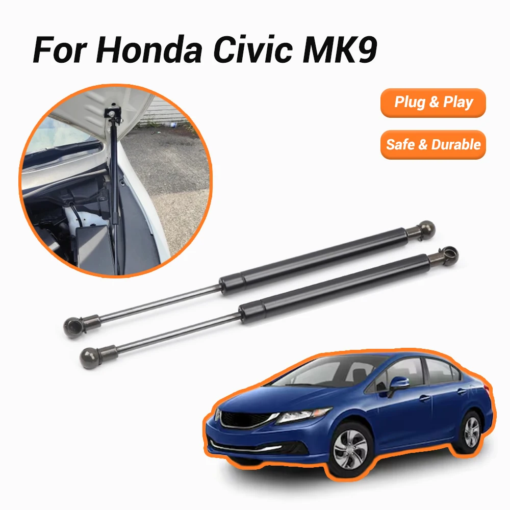 Hood Struts for Honda Civic 9th FB FG FK 2011-2017 Front Engine Bonnet Gas Springs Shock Absorbers Lift Supports 2PCS