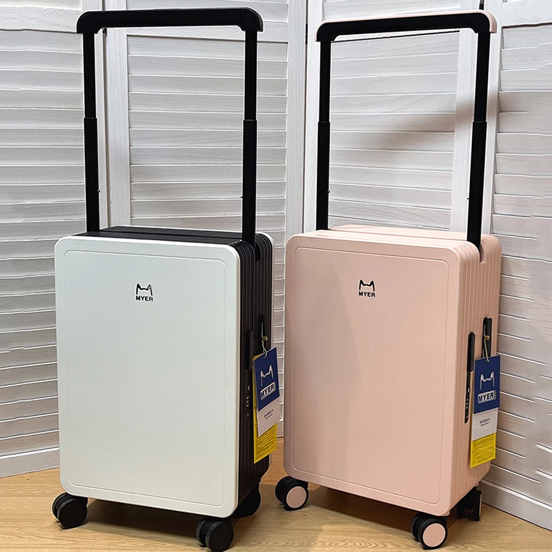 

High appearance horizontal wide pull rod suitcase Exit PC code case Silent universal wheel luggage 20 inch boarding case strong