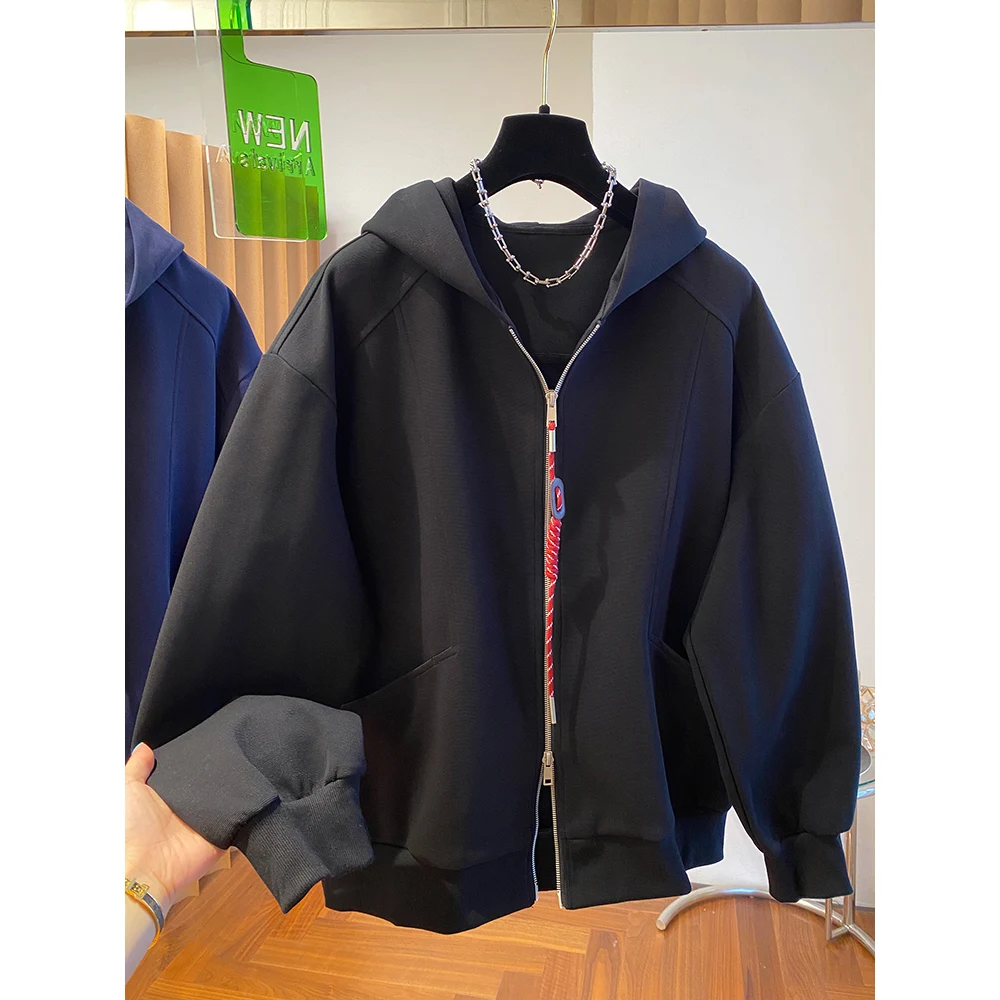 

Свободная толстовка на молнии, модная повседневная хлопковая удлиненная куртка с защитой от УФ-излучения для осени