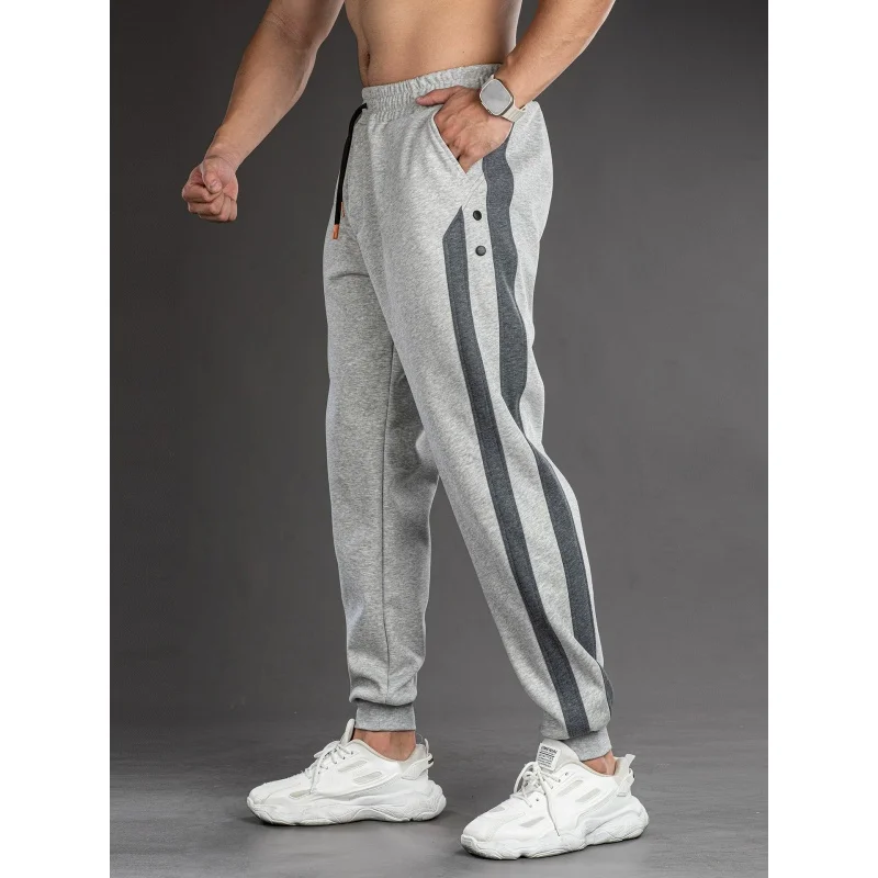 

Модные повседневные брюки, мужские весенне-осенние однотонные лоскутные спортивные брюки, мужские спортивные штаны больших размеров, низ XXXL, темно-серые