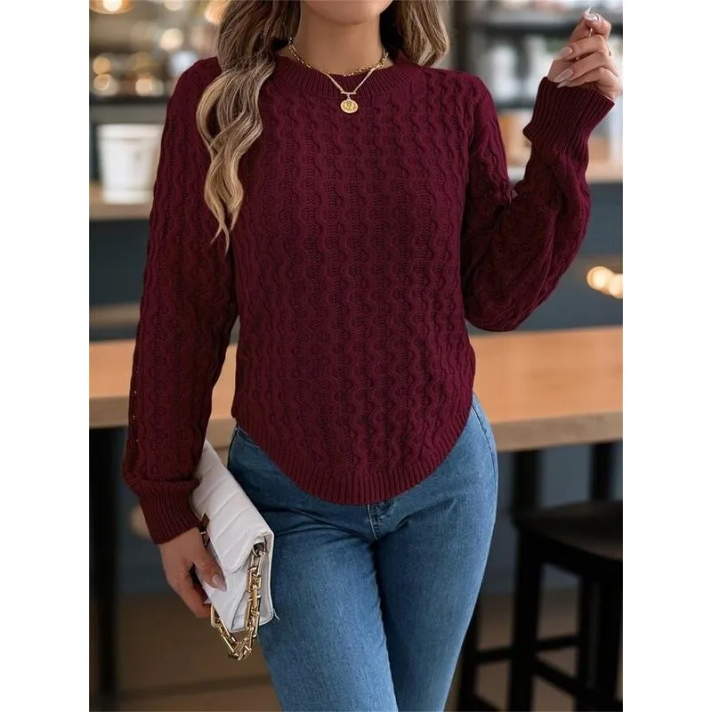 

Twisted Sve Sweater Women's Knitted Sweater with Braided Sleeves Spring 2026 Fashion Ladies Premium Clothing