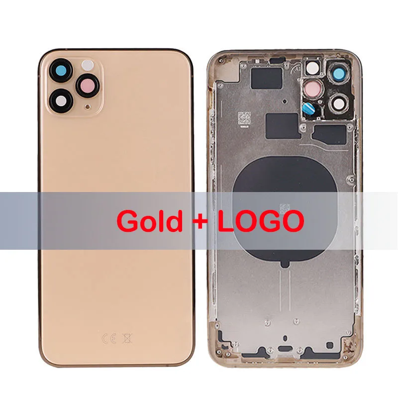 Rear Housing Case For iPhone 11 Pro MAX A2218, A2161, A2220 Battery Cover Middle Frame Replacement Back Housing Battery Case