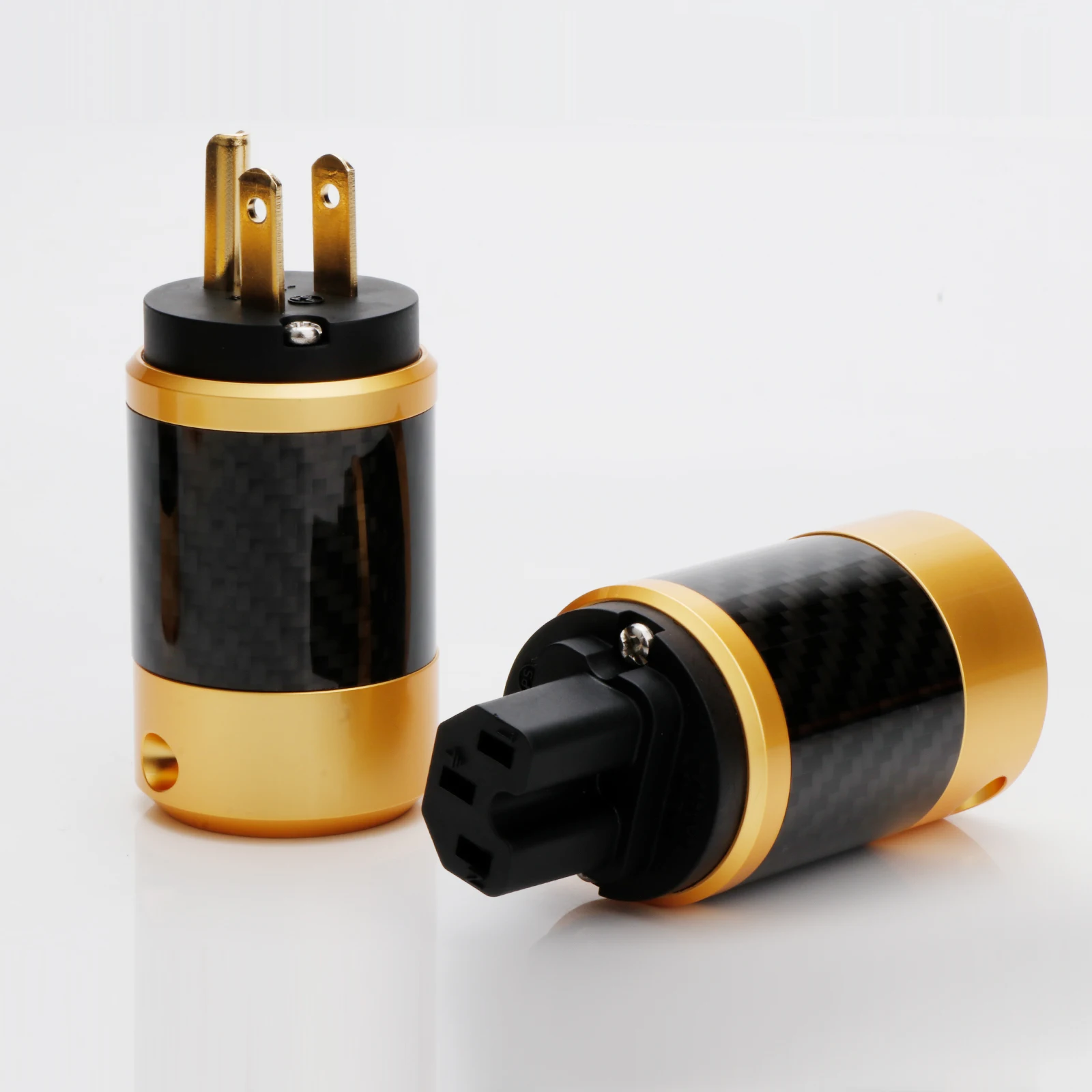 Hifi Audio DIY Stromkabel Gold Carbon Fiber Power Stecker Netz AC Power Steckdose EU/US IEC320 Standard abschirmung