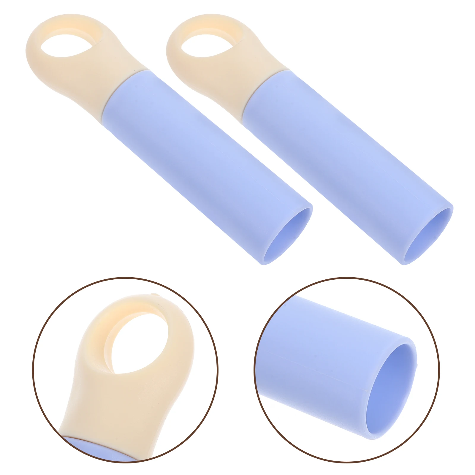 

3 Pcs Broom Handle Mops Dustpan Grip Replacement Two-color Sky-blue Plastic Accessories