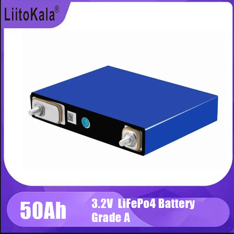 

1PCS LiitoKala 3.2v 50Ah LifePo4 battery lithium 3C high drain for diy 12V 24V solar Inverter electric vehicle coach golf cart