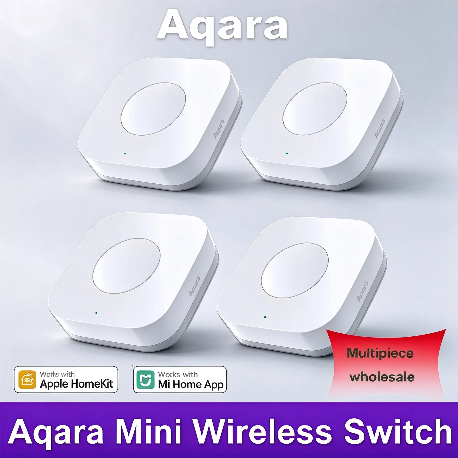 Aqara Mini Wireless Switch Zigbee Smart Sensor Button Single Key Remote Controller Compatible with Apple HomeKit Mijia and X