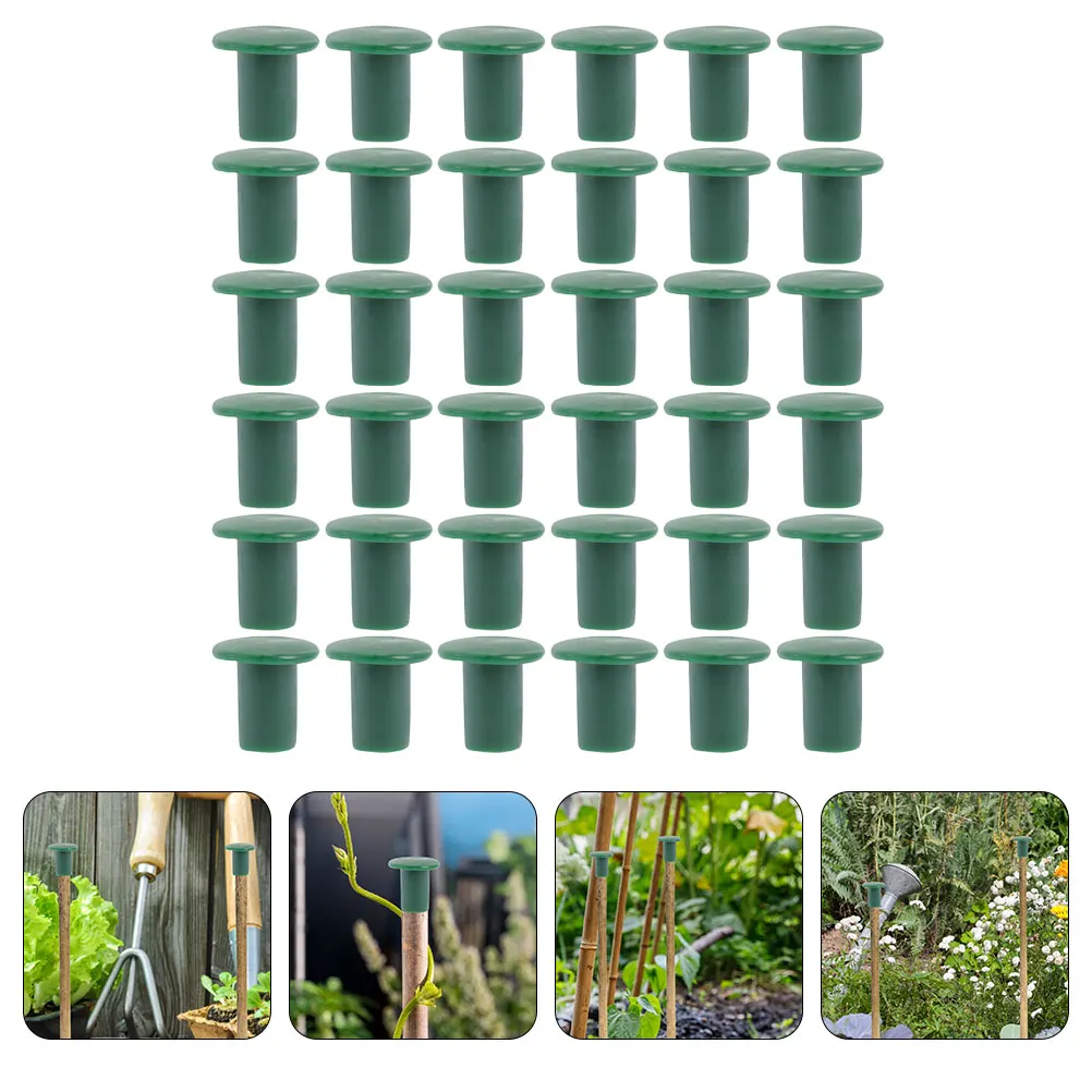 

48Pcs Easy Mount Cane Protective Caps Bamboo Cane Use Topper Protectors Garden Plant Support Rod End Covers Outdoor Safety