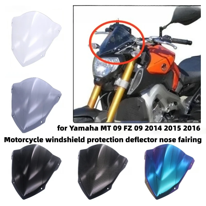 Motorcycle windshield protection deflector nose fairing for Yamaha MT FZ 09 MT09 FZ09 2014 2015 2016