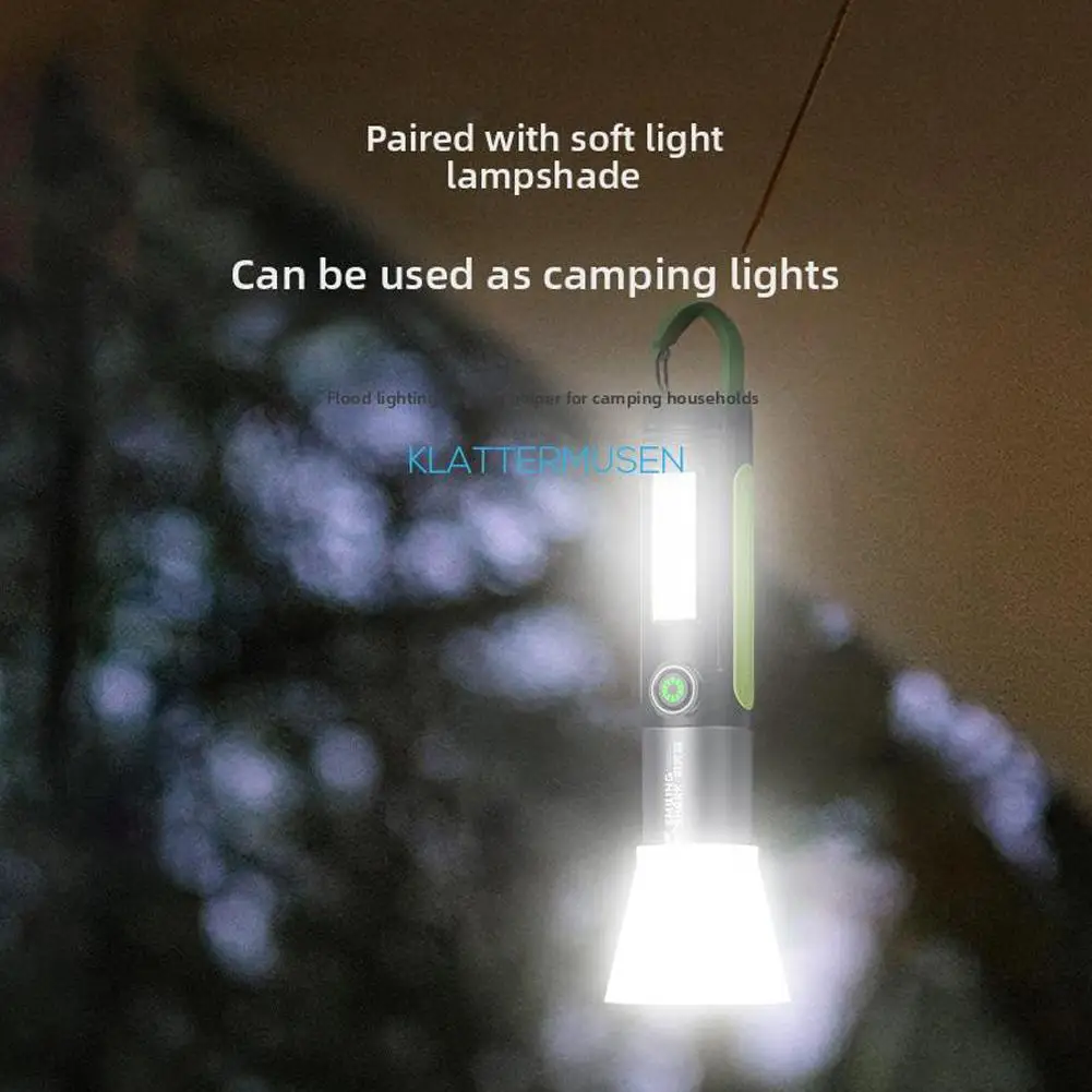 1 linterna Led de tiburón sonriente Sd1023 Xpe, linterna recargable súper impermeable, luz brillante con gancho para acampar Zoomab S5g4