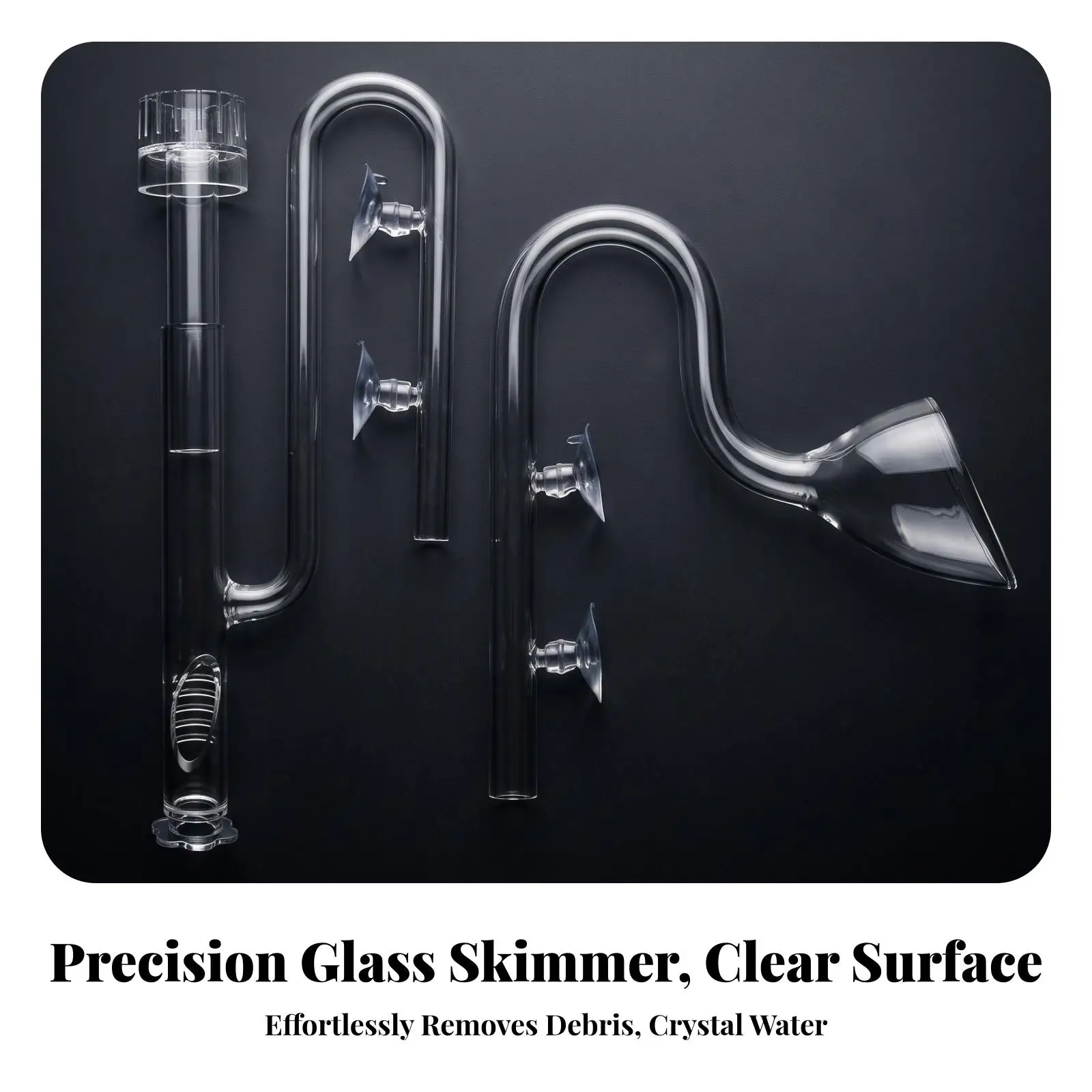 Aquarium Filter Inlet and Outlet U-Shaped Aquarium Lily Pipe Set Glass Inflow Outflow Set Transparent for Aquascapers