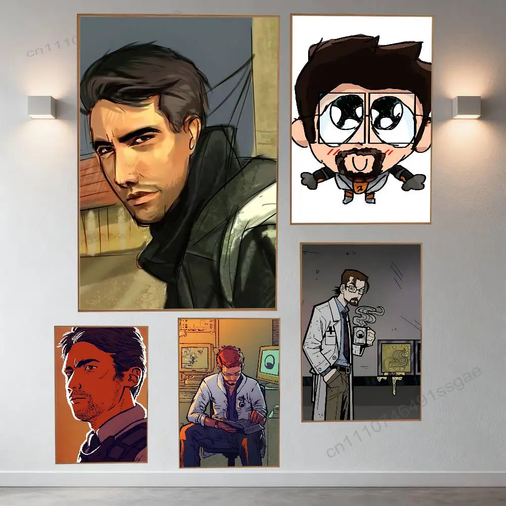 

H-Half Life Barney Calhoun Poster Wall For Sticky Decoration Waterproof Home Living Room Bedroom Bar