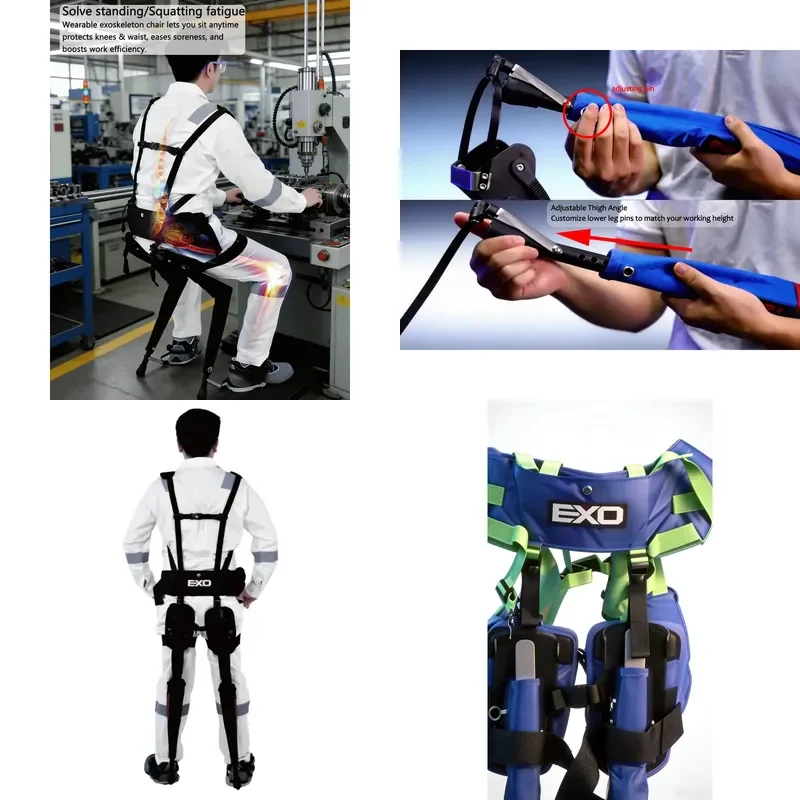 2026for 2026 Wearable Exoskeleton Seat Relieve Standing Squatting Fatigue Protect Knees Back Boost Work Efficiency