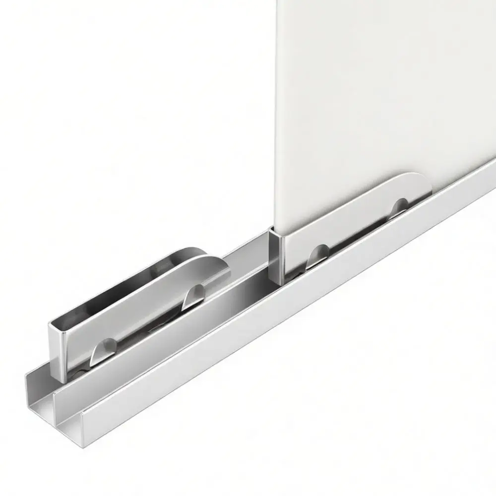 Dual Track Aluminum Rail For 5mm Glass Sliding Doors Furniture Hardware Cabinet Showcase Smooth Silent Guide Profile