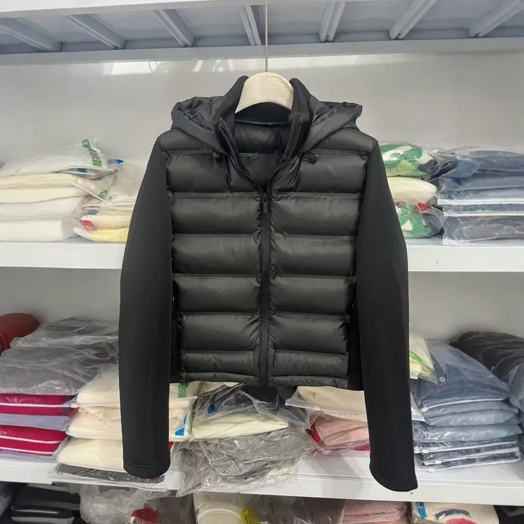 Women's Hooded Jacket Warm Short Cotton-Padded Coat European American Style Autumn Winter Fashion Stitching Design by Joker