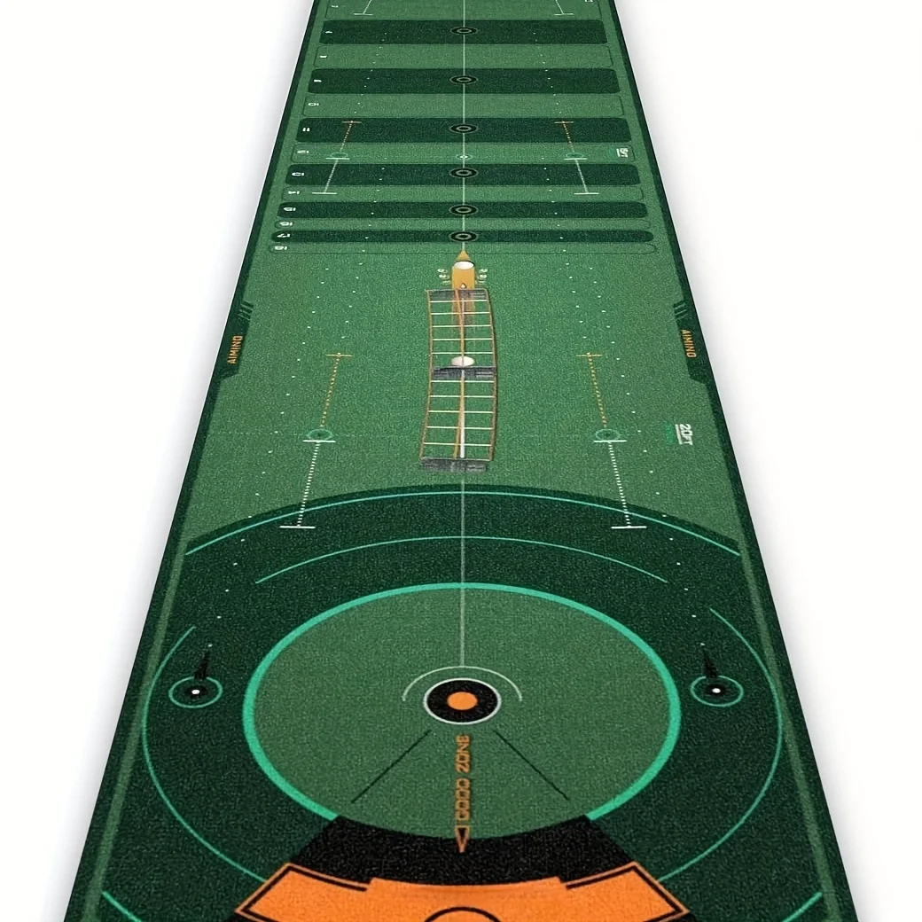 VIKAMA Indoor Golf Putting Mat with Alignment Guide Foldable Non Slip Practice Green Beginner Home Office Gift Carpet