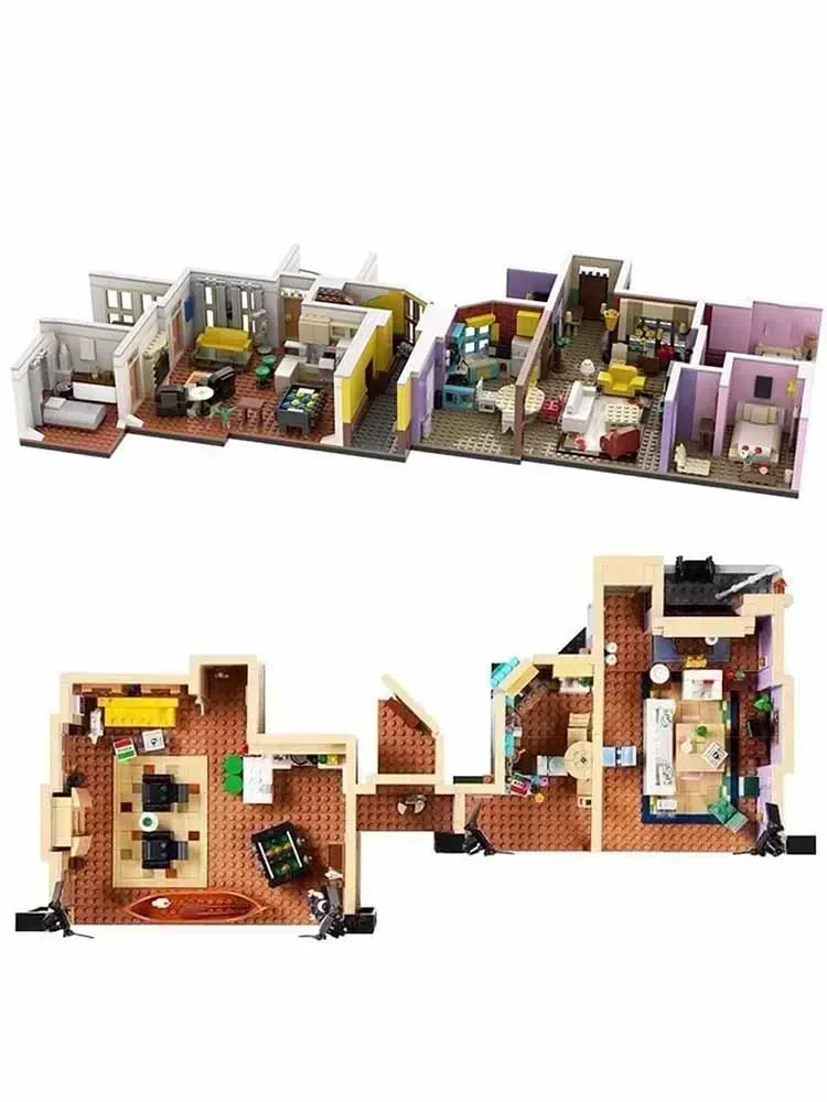 LEGP 10292 2048pcs ภาพยนตร์ Apartment ฉาก Building Blocks ชุดชุดของเล่นสูง Restored ภาพยนตร์คลาสสิกฉากคอลเลกชันของขวัญ