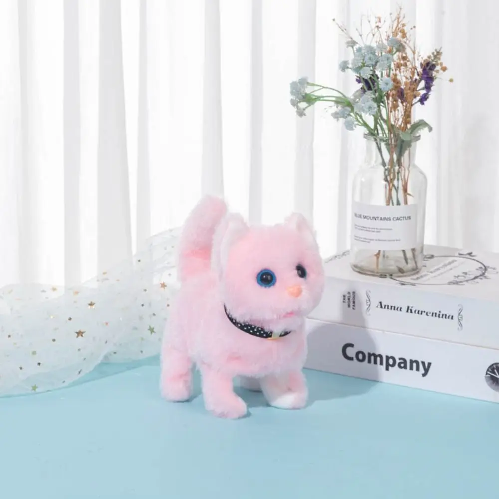 Funny Interactive Cute Electronic Pet Soft Stuffed Meow Cat Voice Cartoon Walking Cat ​Doll